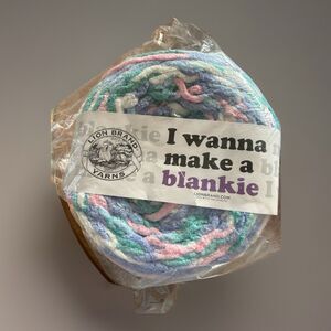 Lion Brand I Wanna Make A Blankie Yarn Super Bulky Blanket Soft 437 Yds Colors